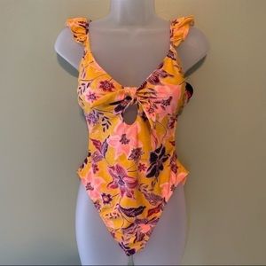 NEW No Boundaries High Leg Swimsuit, Size Large